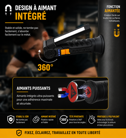 Lampe magnétique LED 360° - LUNEIXO