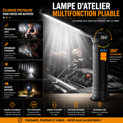 Lampe magnétique LED 360° - LUNEIXO