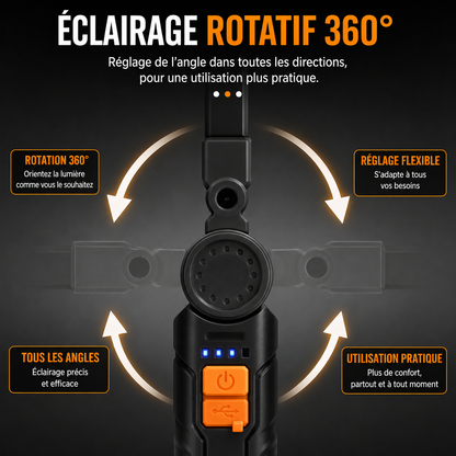 Lampe magnétique LED 360° - LUNEIXO