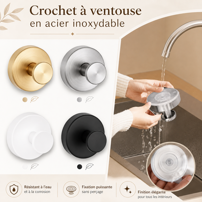 Crochet à ventouse réutilisable - LUNEIXO