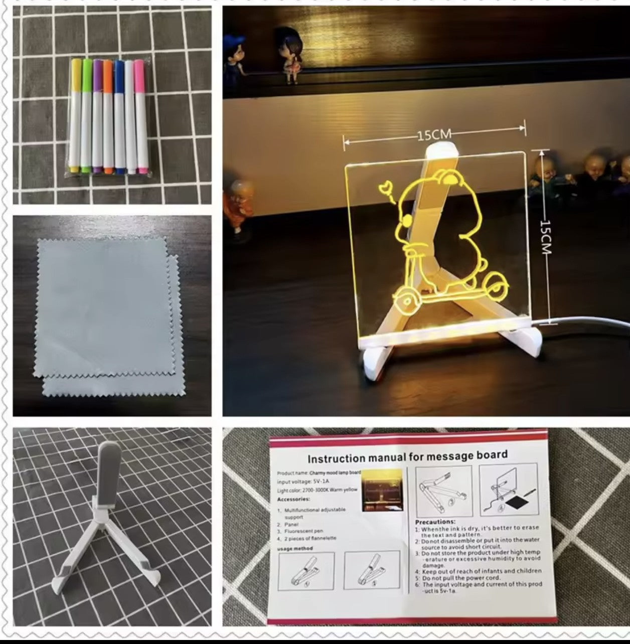 Tableau de création en acrylique LED - Luneixo